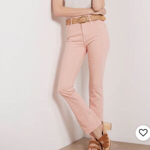 NWT Mother Superior The Insider Hover jeans cropped boot cut flares pink 28